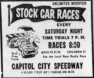 Capital City Speedway - NEWSPAPER AD